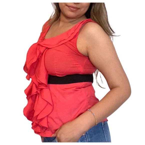 Love Tree Salmon Orange Blouse, Small - Picture 1 of 4